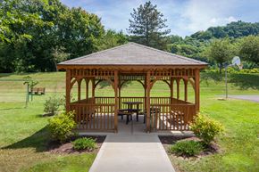 South Point apartment for rent - a gazebo with a table and chairs in a park