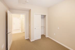 Middlefield apartment for rent - a bedroom with a closet and a door to a bathroom