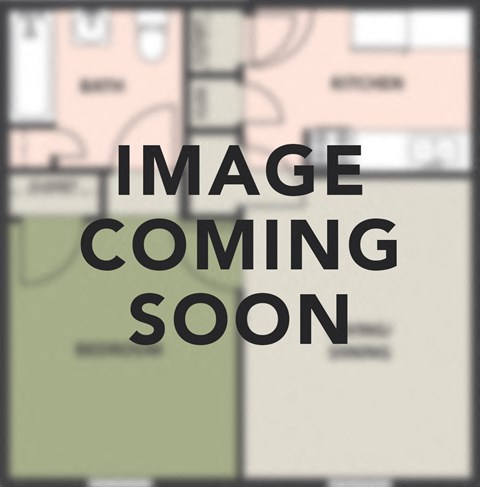 Floor plan for 1 bed, 1 bath, 696 sqft
