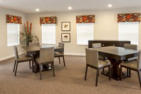 Dayton apartment for rent - a dining room with a table and chairs