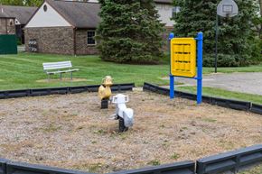Moraine apartment for rent - two fire hydrants in the middle of a playground
