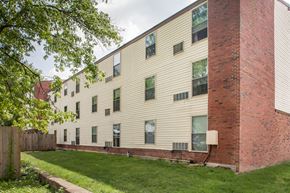 French Lick apartment for rent - the exterior of an apartment building with a green lawn