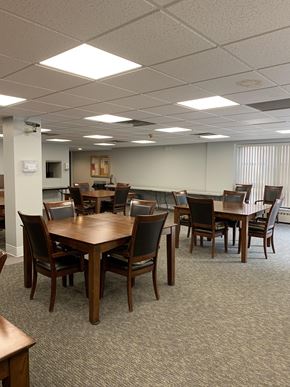 North Brunswick apartment for rent - a dining room with tables and chairs in a room