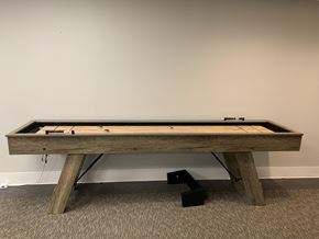 North Brunswick apartment for rent - a pool table with a wooden base in a room