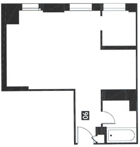 Floor plan for studio, 1 bath, 359 sqft